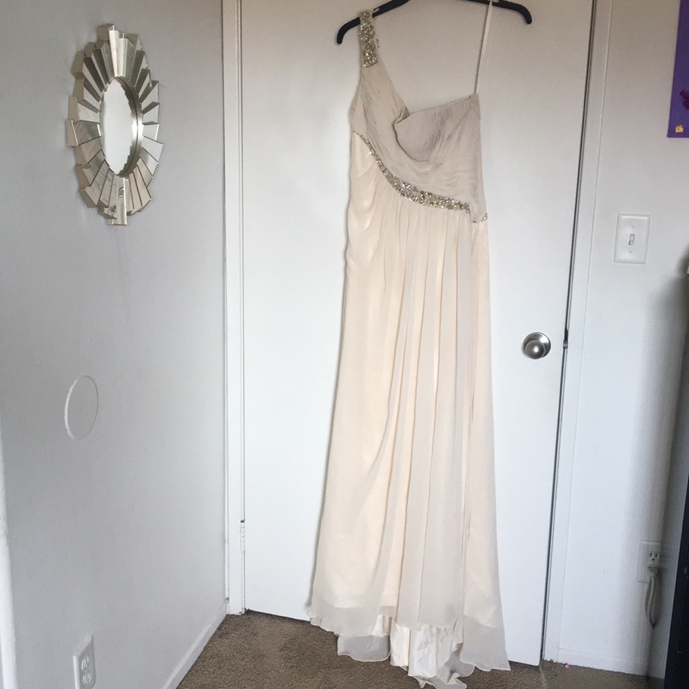 Demure One Shoulder Ball Gown